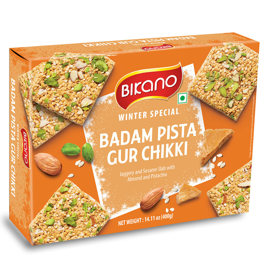 Gajjak Badam Pista Gur Patti 400g - Bikano