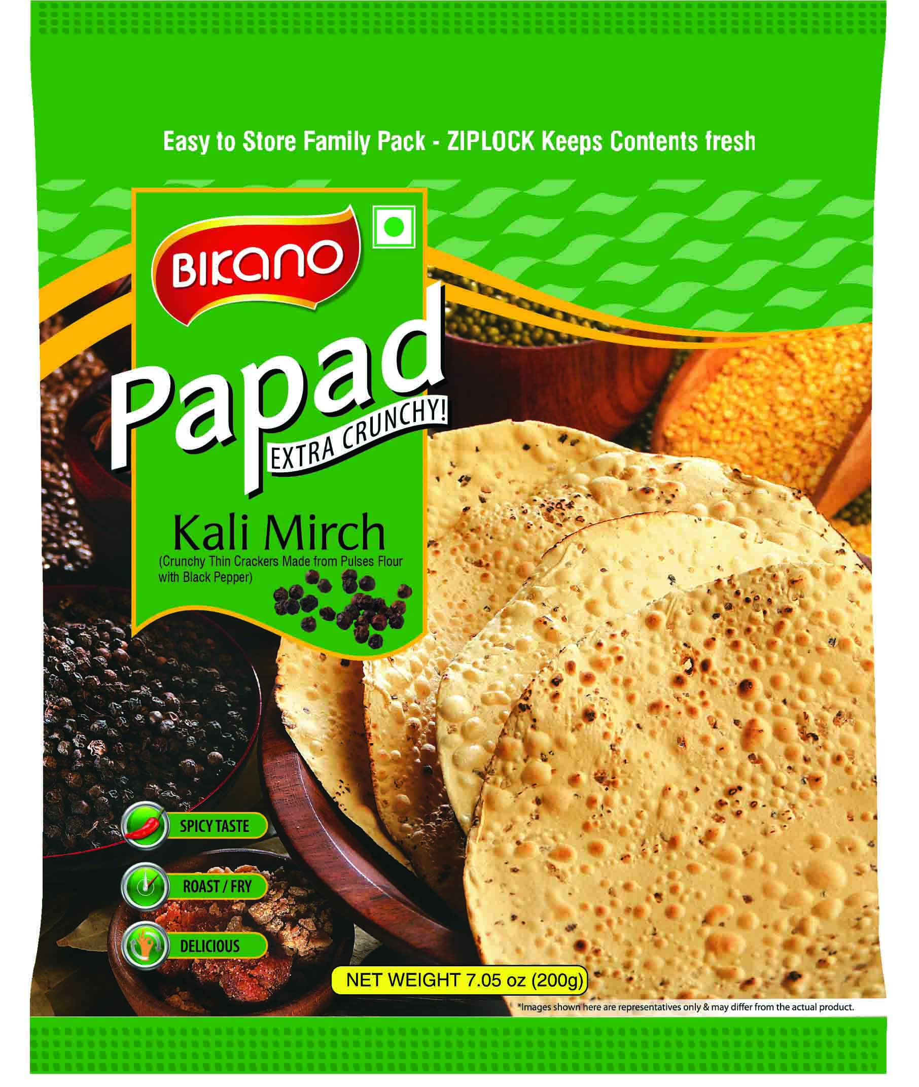 Bikano Kali Mirch Papad - Bikano