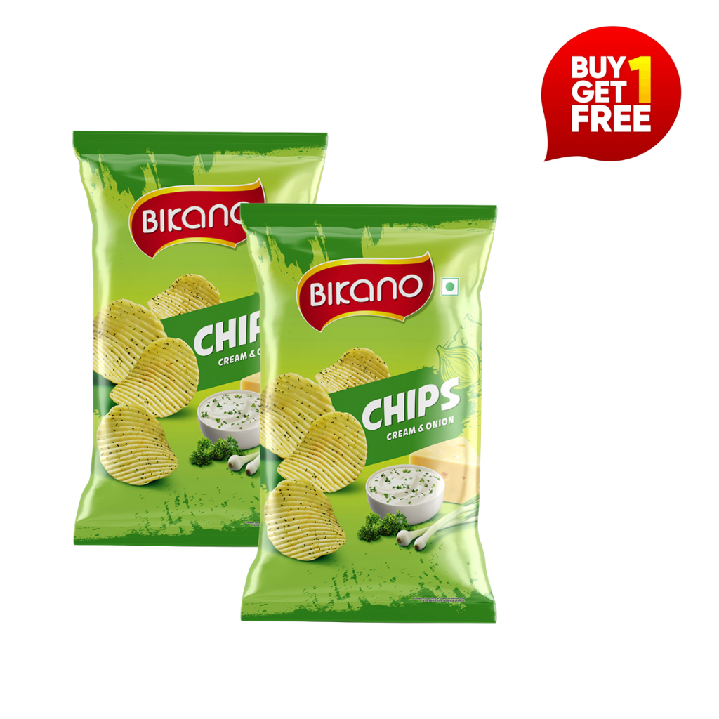 Bikano Cream and Onion Chips